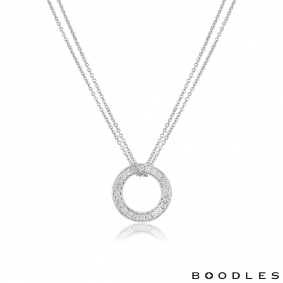 Boodles White Gold Large Roulette Pendant